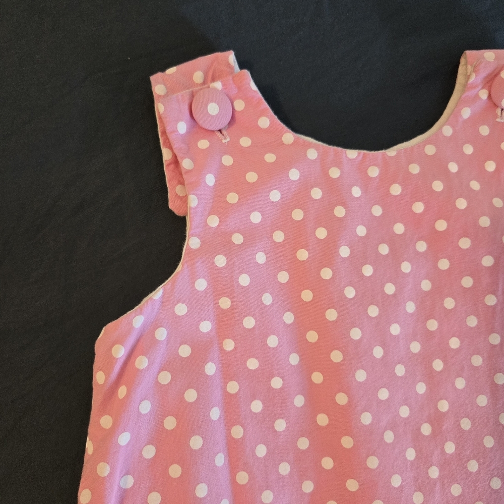 Mulberry Street Pink Polka Dot Dress with Ruffle Hem 24 Months - Picture 3 of 5